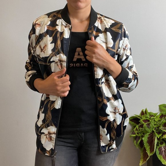 Kaffe Floral Bomber Jacket -M- - Picture 5 of 10